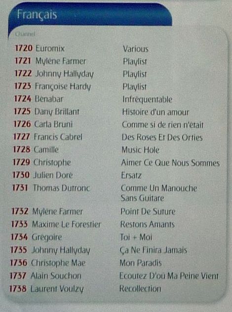 Sélection musique française Emirates